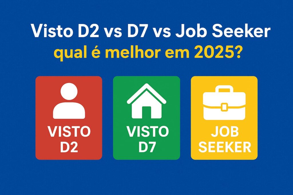 🔵 Visto D2 vs D7 vs Job Seeker: qual é melhor em 2025? (Guia Completo)