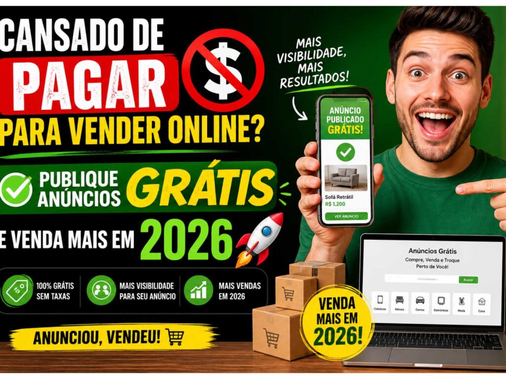 Cansado de Pagar Para Vender Online? Publique Anúncios Grátis e Venda Mais em 2